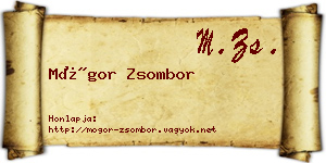 Mógor Zsombor névjegykártya