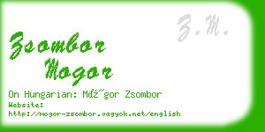 zsombor mogor business card